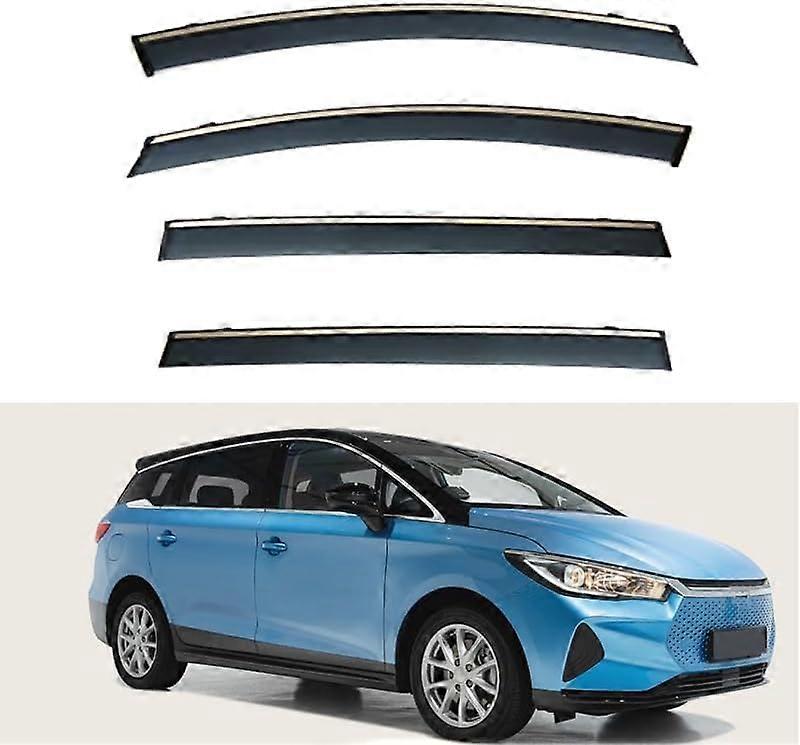 Auto Wind Deflector for BYD E6 MK2 Car Window Sunshade Rain Guard Front and Rear Durable Rain Protection Accessory.