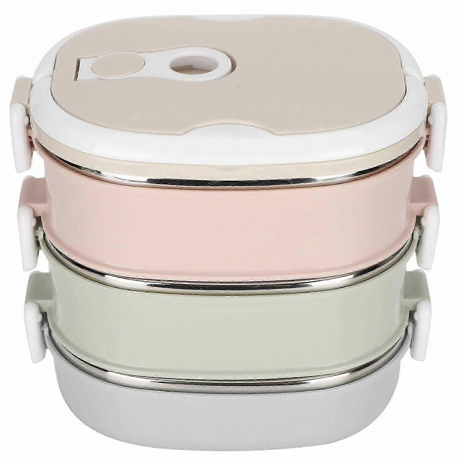 3-Layer Thermal Insulated Lunch Container, 2700ml Bento Box with Stainless Steel Design