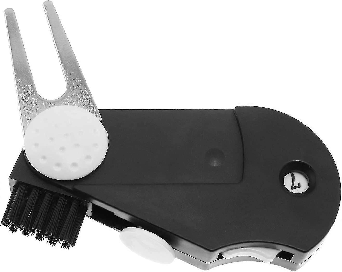 5-in-1 Golf Multi-Tool - Foldable Divot Repair Tool with Club Brush & Ball Marker