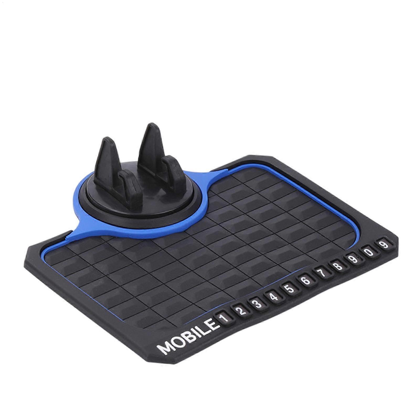 Auto Anti-Slip Mat with 360-Degree Rotatable Phone Holder for Dashboard, Multifunctional Sticky Blue Non-Slip Pad