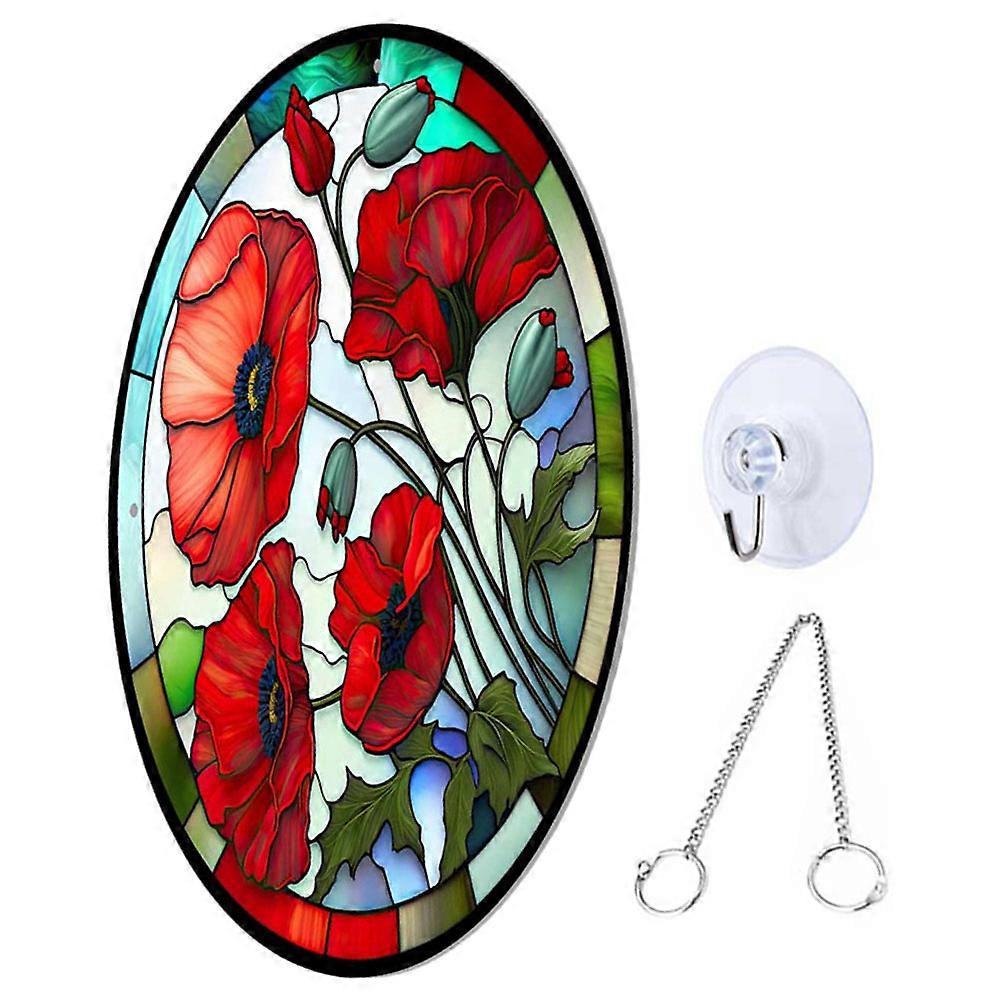 Flower Hanging Sign With Double Side Design For Entrance Decoration 7.86X7.86X0.08in Multi Color Suitable For Home Decor 1 Set