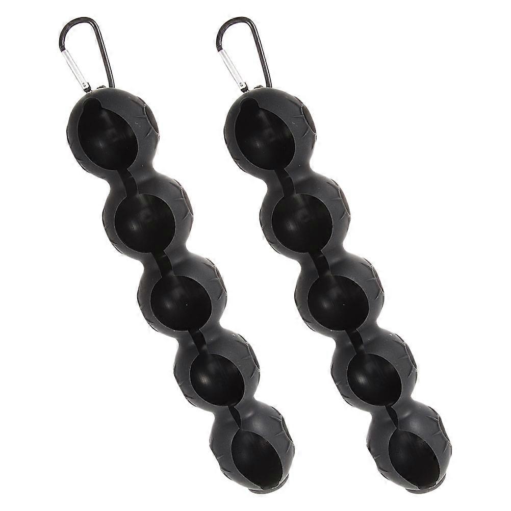 2pcs Golf Ball Display Case Holder for Bag Clip Portable Protector Essential Gear for Men