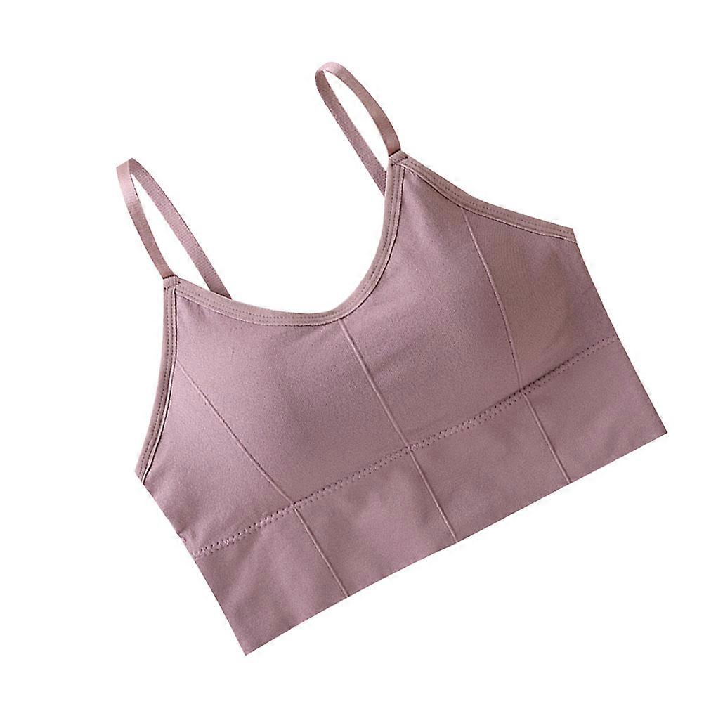 Breathable Underwear Seamless Bra for Women with Adjustable Shoulder Straps in Pink 1PC