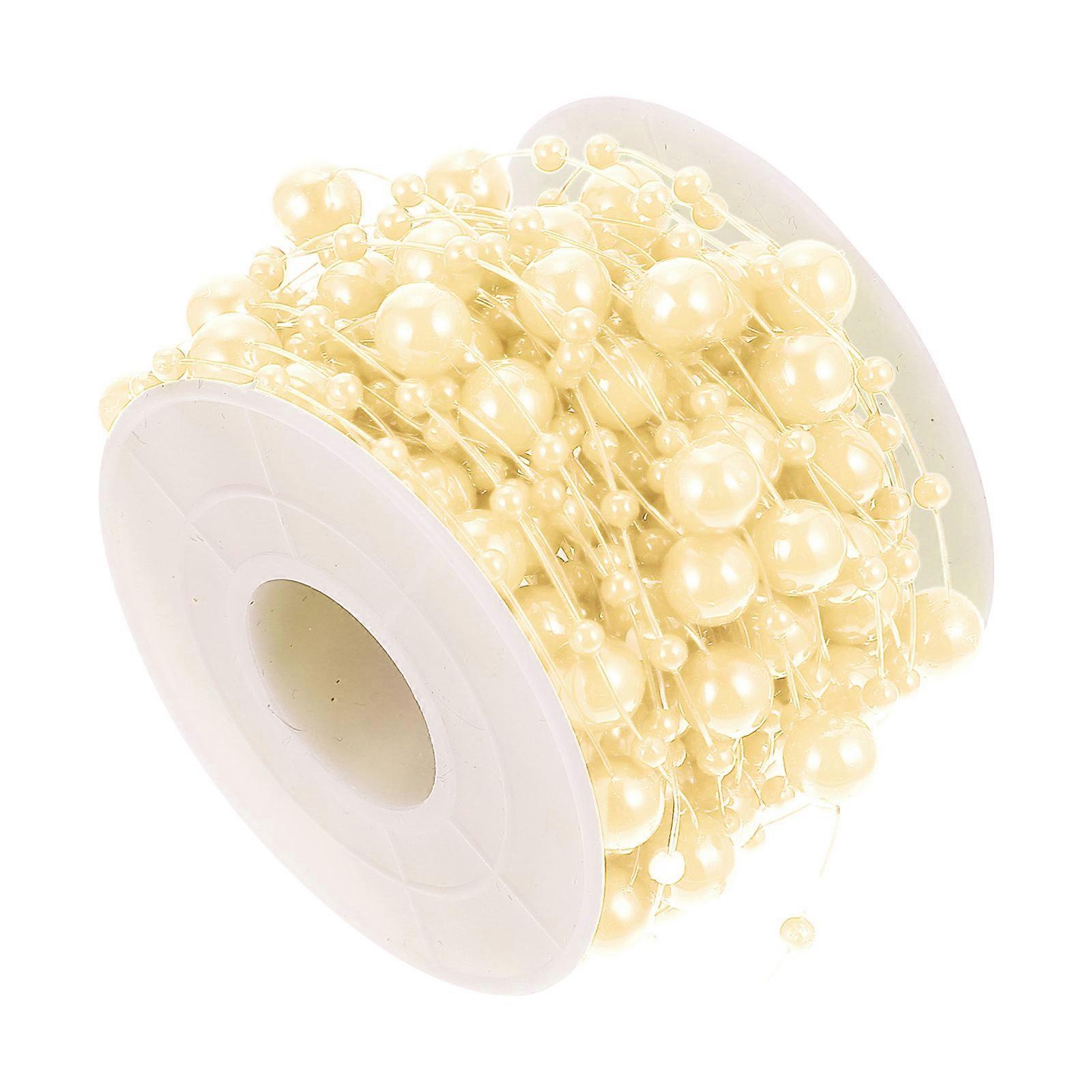 Bead String Accessory for Decor with Bright Beige Color and Durable Plastic Material 1