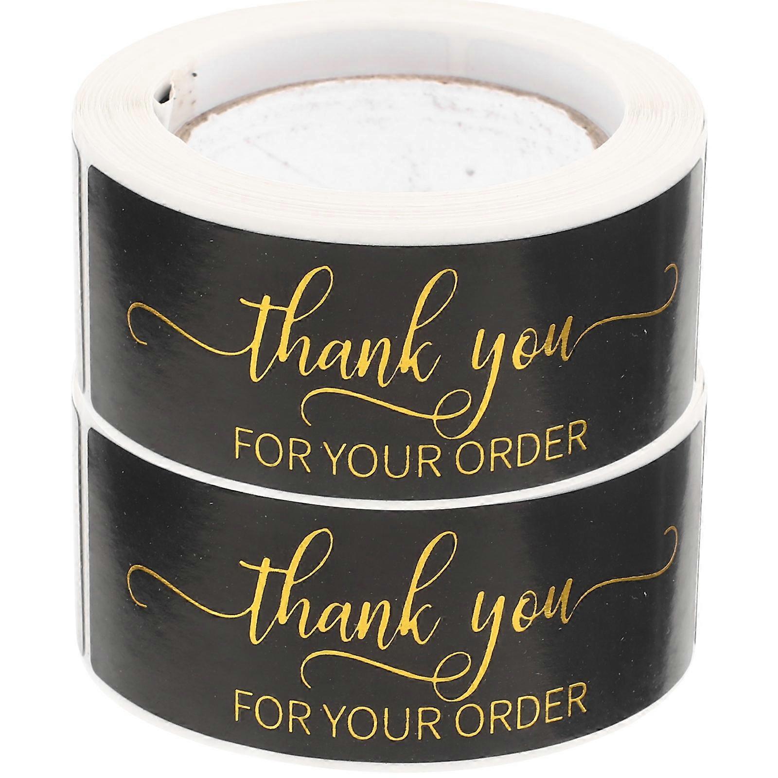 Multifunction Decorative Stickers for Calendar with Adhesive Design Black Coated Paper 2 Rolls
