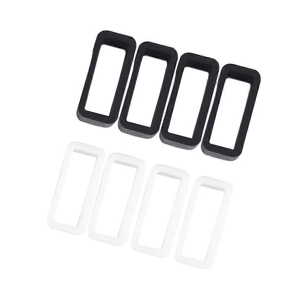 Silicone Watch Strap Ring Buckle for Watch Use Assorted Color 8 Pieces 18mm