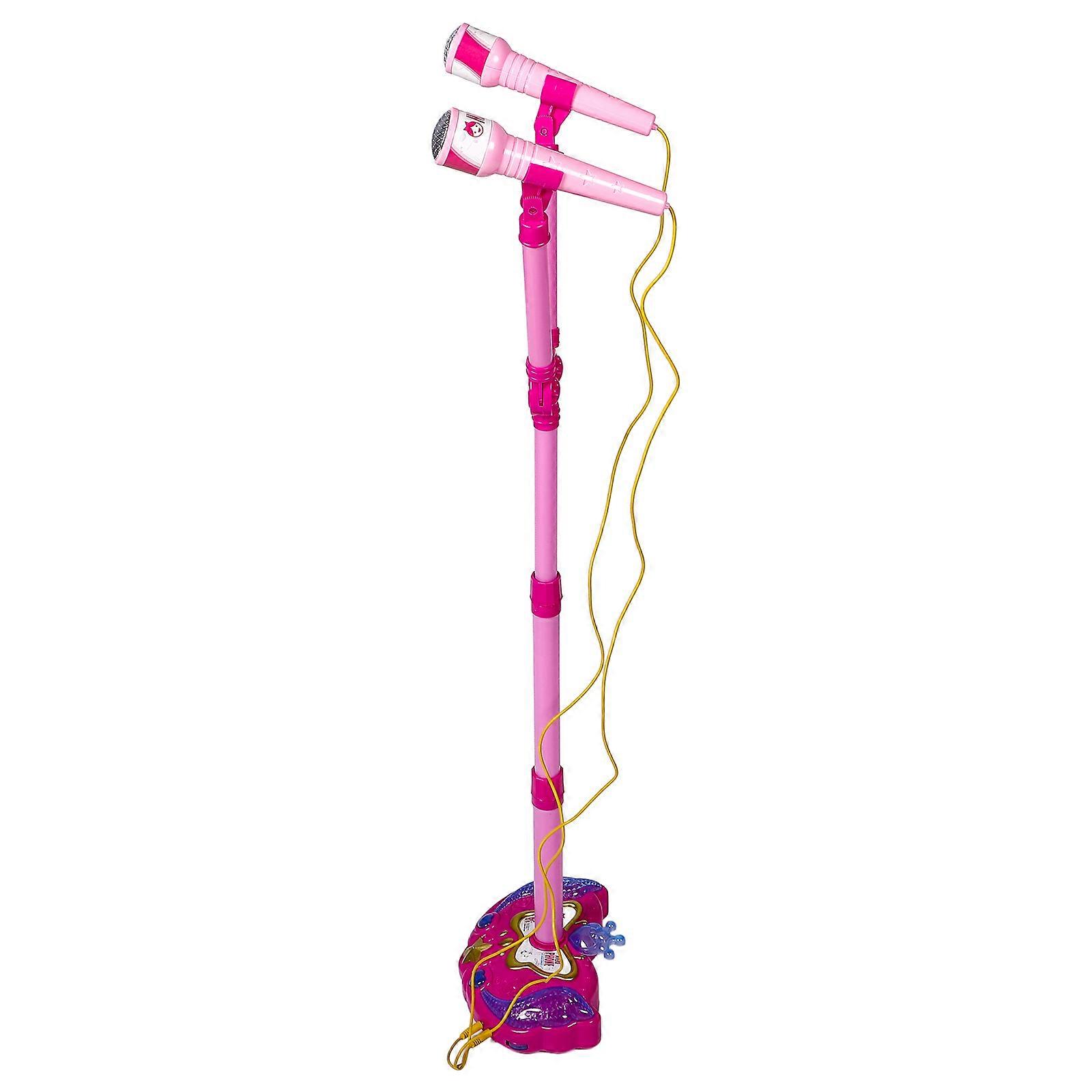 Portable Karaoke Machine with Microphones and Stand – Interactive Mini Singing System for Family Parties and Celebrations – Blue and Pink Options
