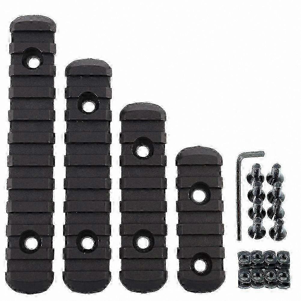 4 Pieces Tactical Picatinny Rail Sections, Polymer Rail Kit for Firearms Accessories Mounting
