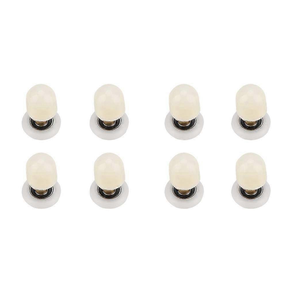 8-Pack Brass ABS Sliding Glass Shower Door Rollers & Pulleys - 27mm Runners Hardware for Smooth Bathroom Door Operation