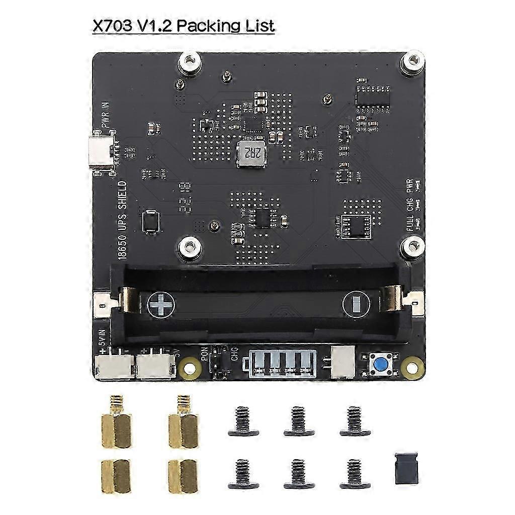 Compact UPS HAT Module for 18650 Batteries with Efficient Power Management