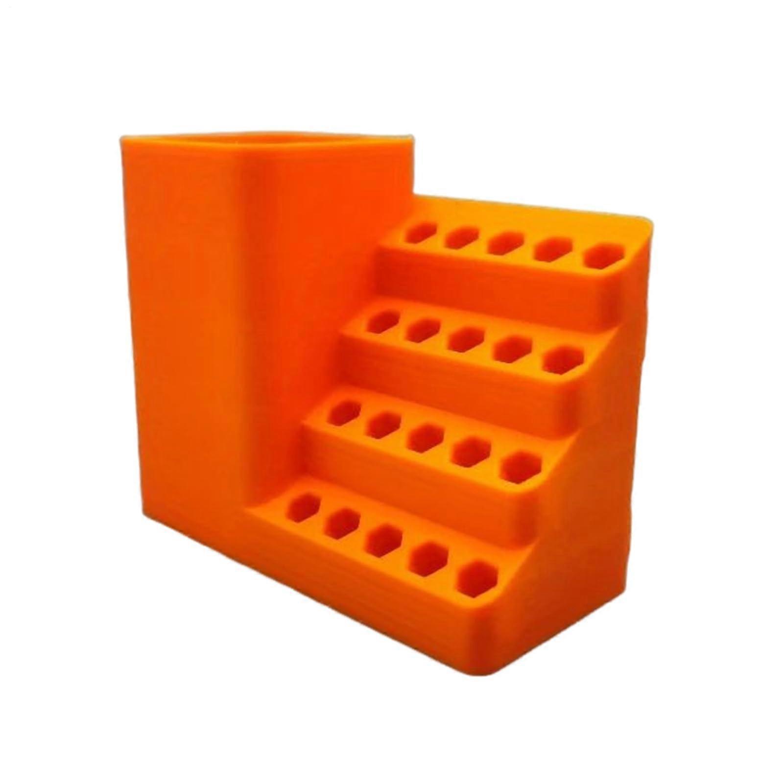 Screwdriver Bits Storage Rack, Precision Drill Bit Holder with 20 Holes, Anti-Slip ABS Organizer for Workshop and Shed Use