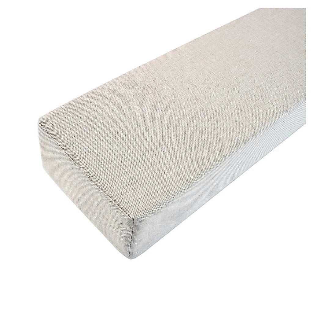 Bed Gap Filler Sofa Cushion - Rectangular Thick Armrest Pillow, 20X15X100cm, Beige, Ideal for Bedside and Headboard Gaps
