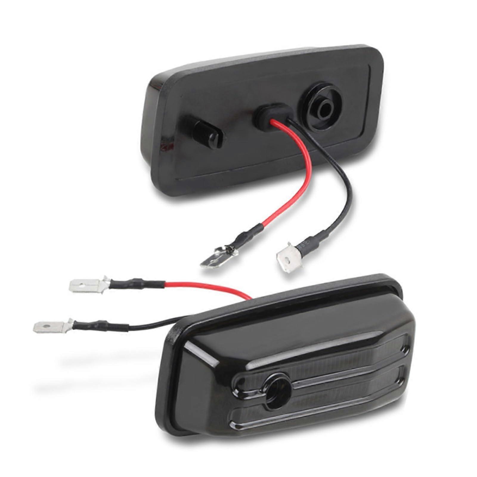 12V Dynamic Side Marker Turn Signal Indicator Light Lamp 2pcs Compatible with W461 W463 G-Class G500 G550 G63 G65 Black