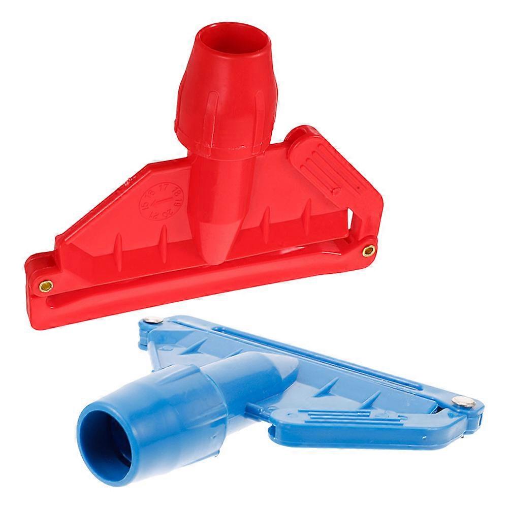 Clip on Mop Head Mop Clamp for Bathroom Cleaning Blue Abs Grip 1Set