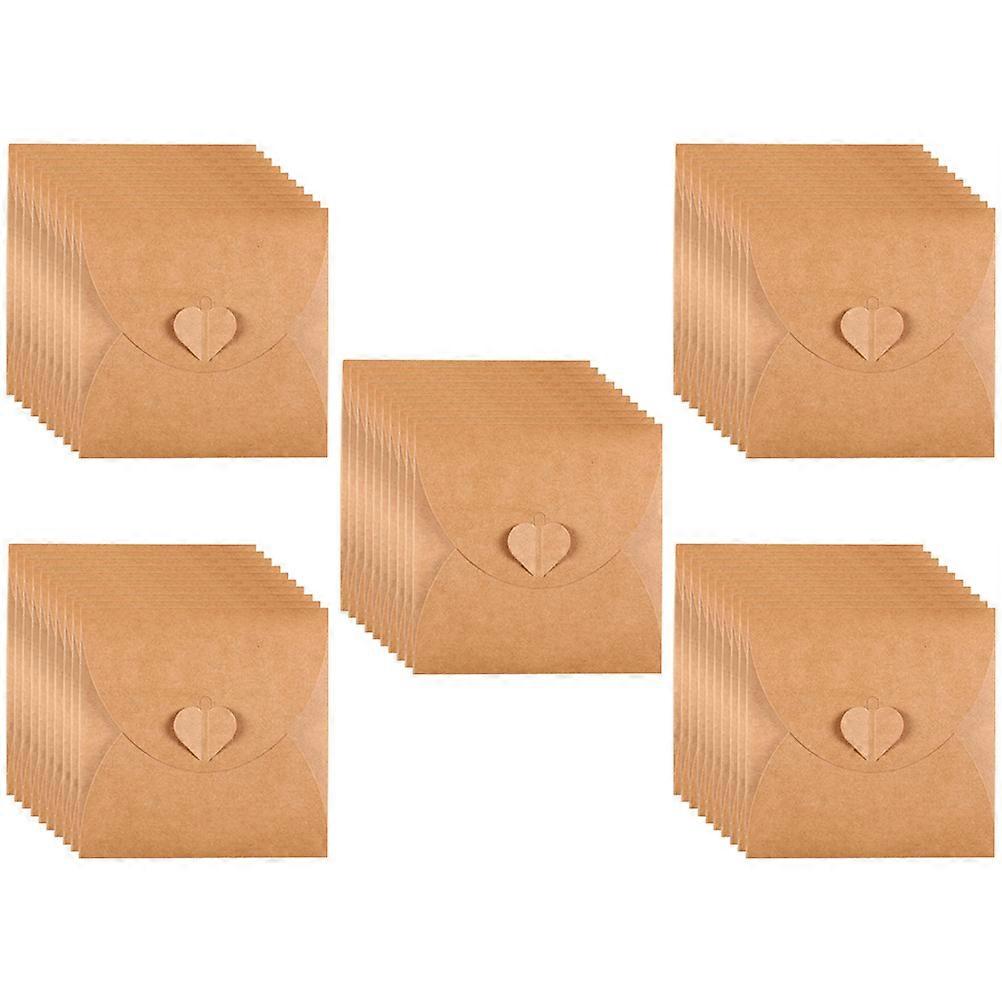 50pcs Kraft Paper Invitation Envelopes Empty Paper Envelope Vintage Envelopes Blank Greeting Envelopes For Invitations Personalize Wedding, Baby