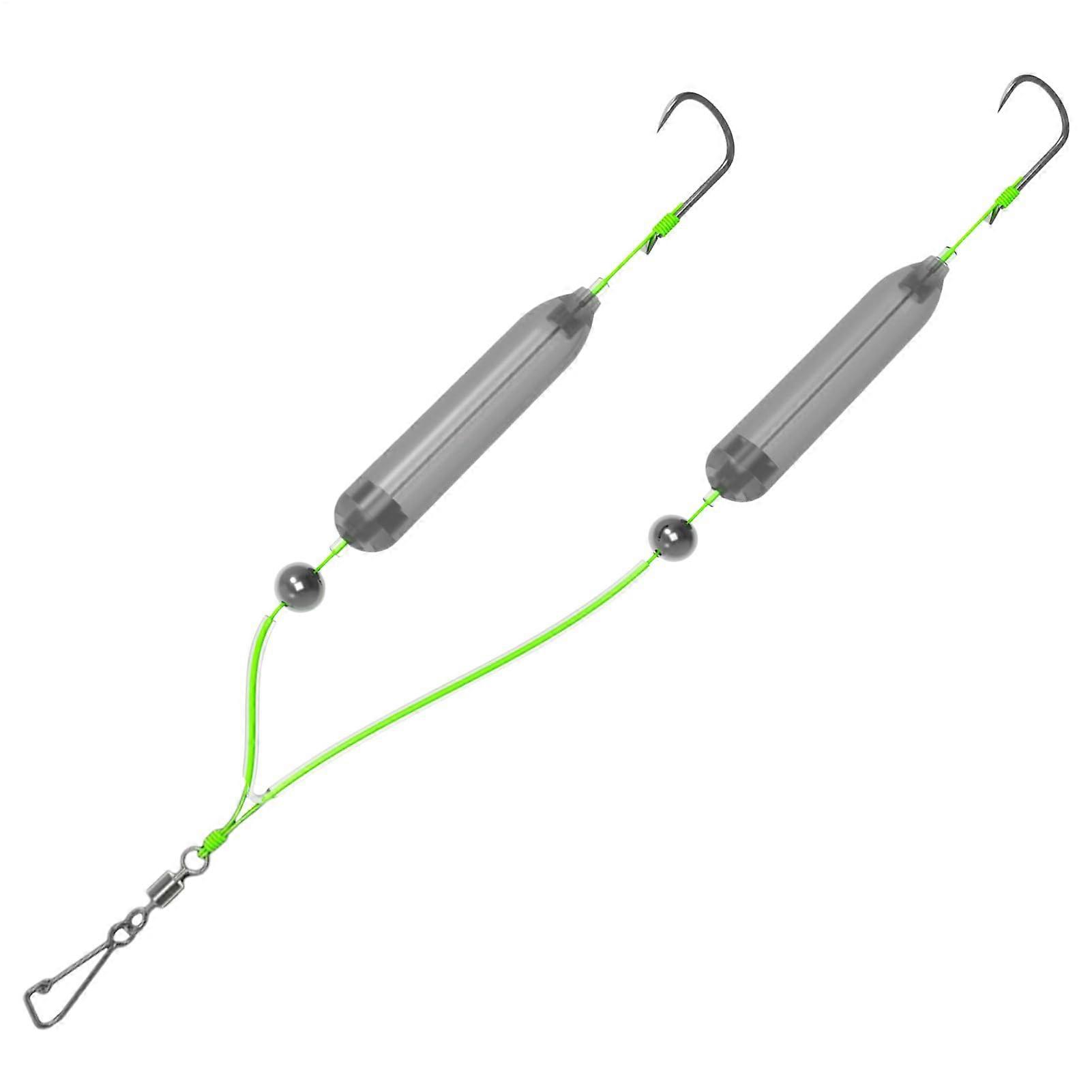 Bottom Fishing Rigs for Saltwater | Anti-Snag Crappie Rigs with Double-Hook Reverse Floats for Pier and Offshore Tackle