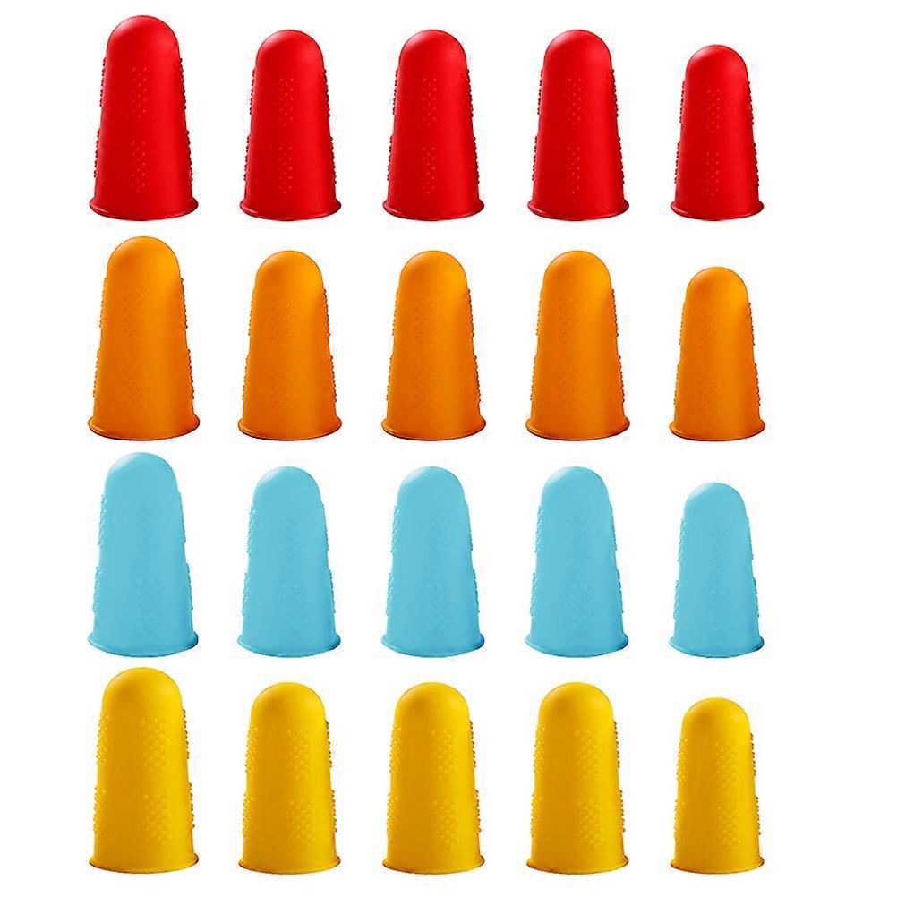Silicone Finger Pads for Fingers in Assorted Colors for Protecting Fingers 20Pcs