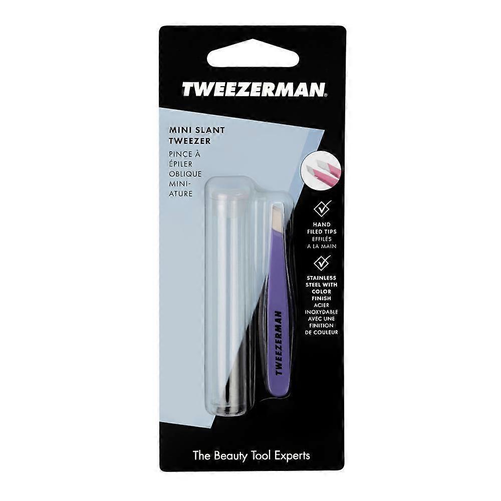 Tweezerman Mini Slant Tweezer Assorted Colours - 4 Pack