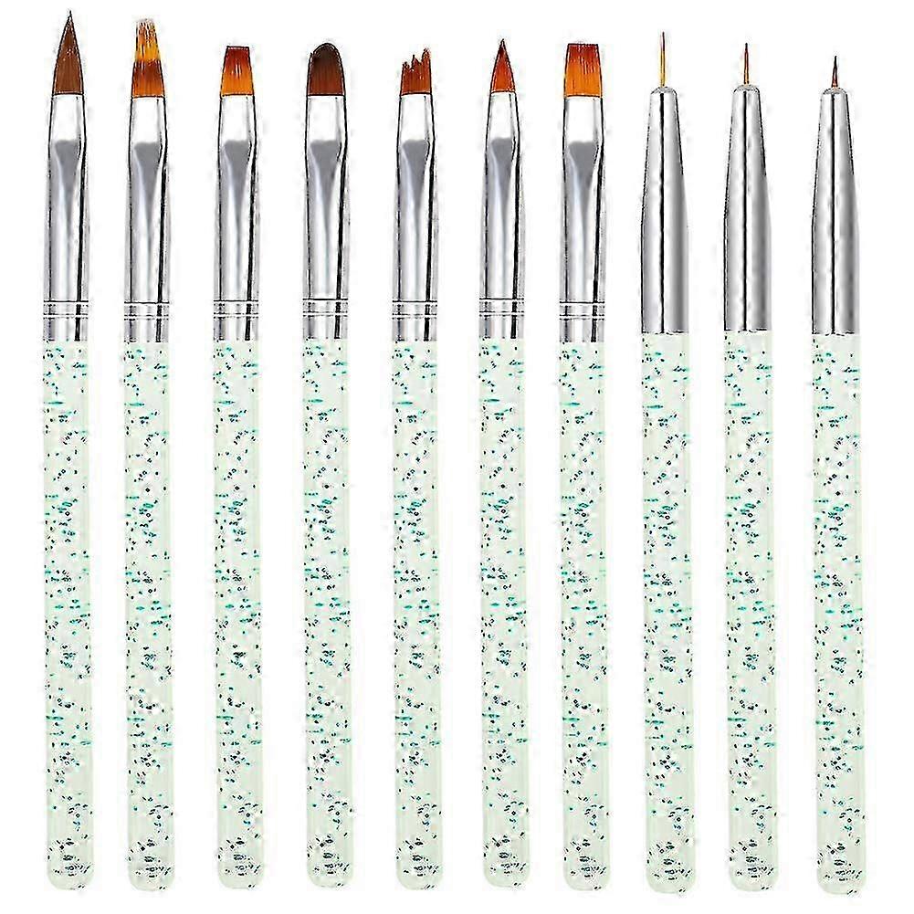 10 parçalı Uv Jel Akrilik Tırnak Boyama Fırçaları