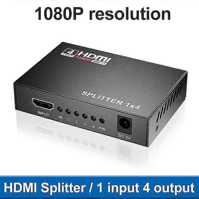 4k HDMI Splitter Switcher 1 σε 4 έξω 1080p Video Display Converter Διπλότυπος ενισχυτής οθόνης κουτιών διακοπτών βίντεο συμβατός με HDMI για HDTV DVD PS3/4 Xbox