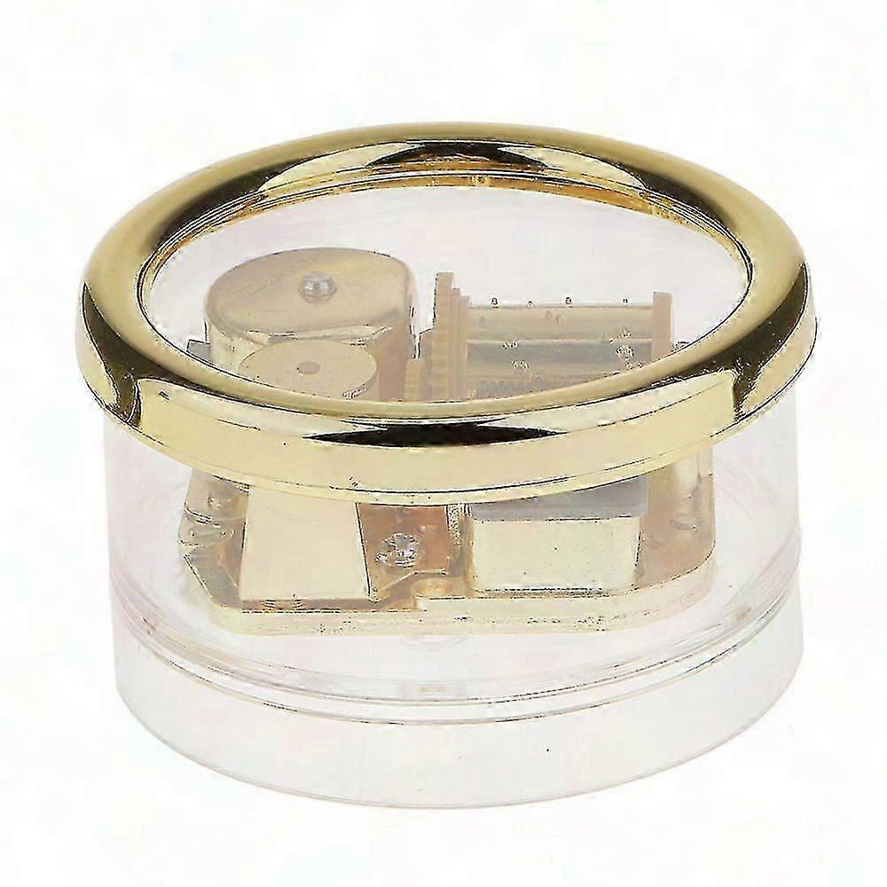 Clear Round Acrylic Music Box Clock hwy