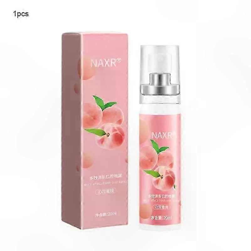 Peach and Peppermint Fresh Breath Oral Spray for Long-Lasting Hygiene and Minty Cleanliness