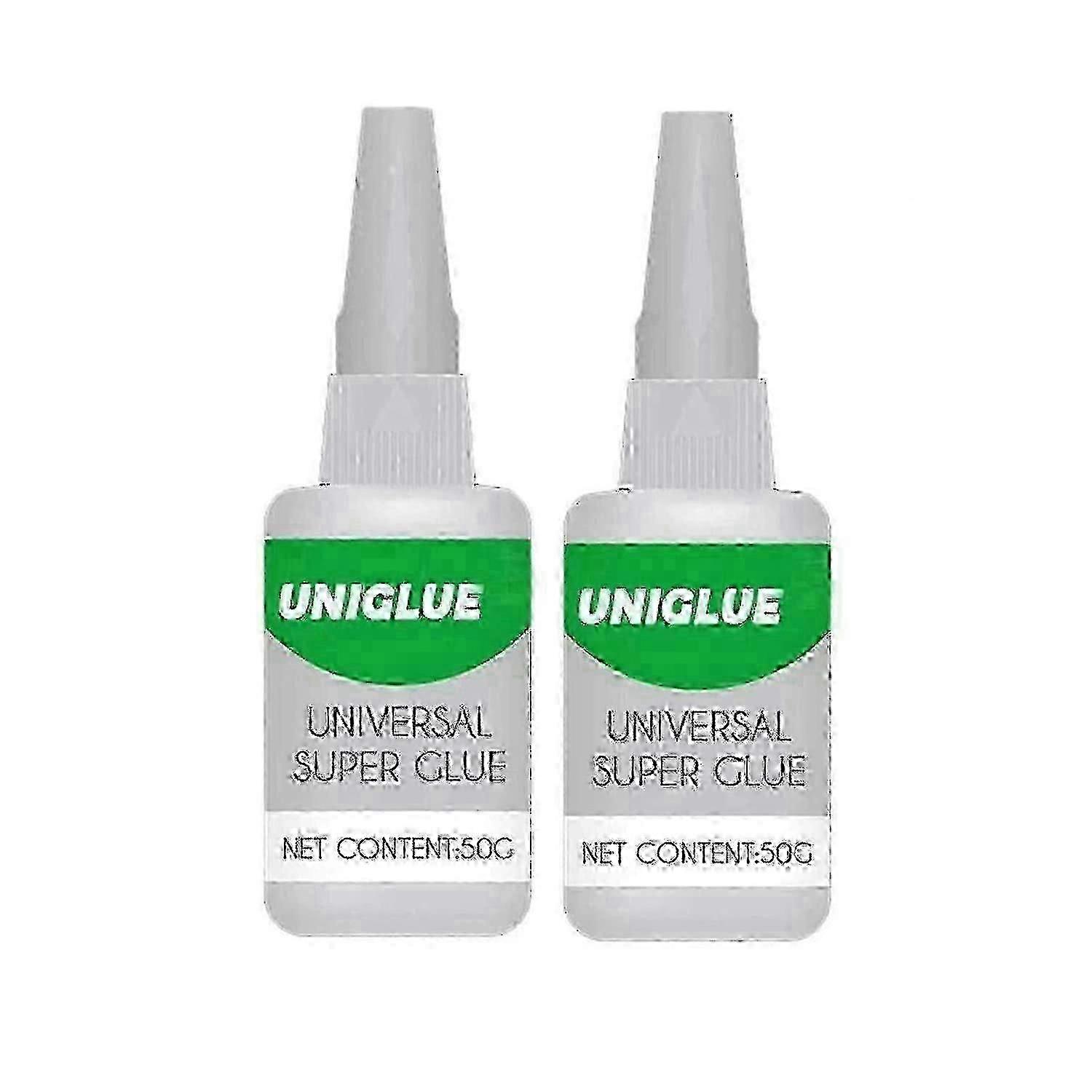 2pc Uniglue Universal Super Glue, Welding High-strength Oily Glue, Mighty Instant Glue, Fast Repair And Curing For Metals, Plastics, Jade Etc (50g) Wa