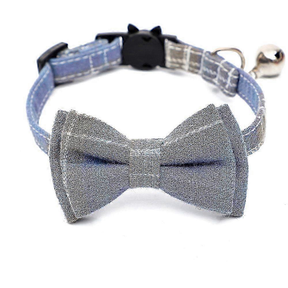 Cat Collar with Bell, Adjustable Cat Collar with Bowtie, Safety Bre...