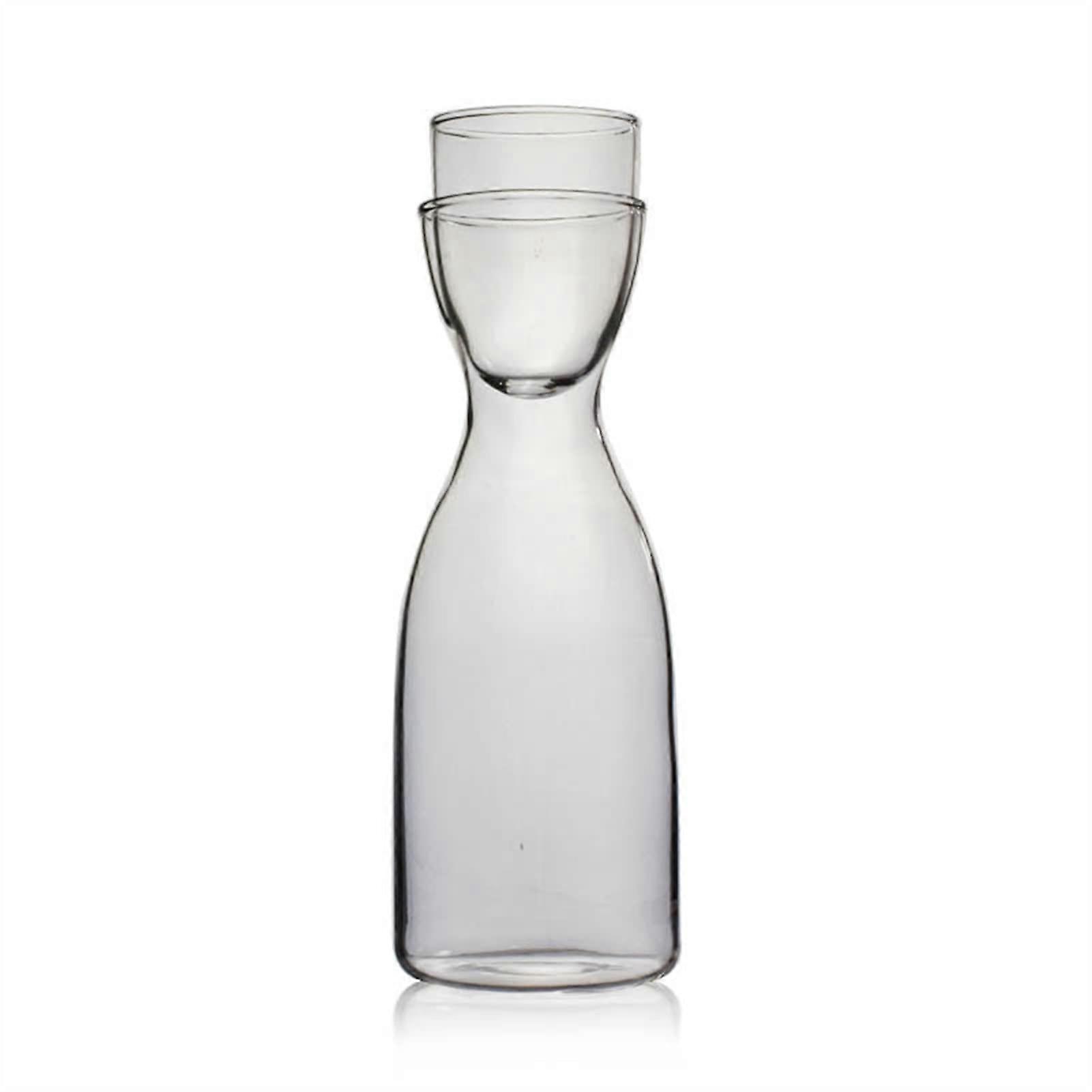 Iced Tea Pitchers Glass, HeatResistant Transparent Nordic Style With Flower Teacup Set For Cold Drinks, Clear Glass
