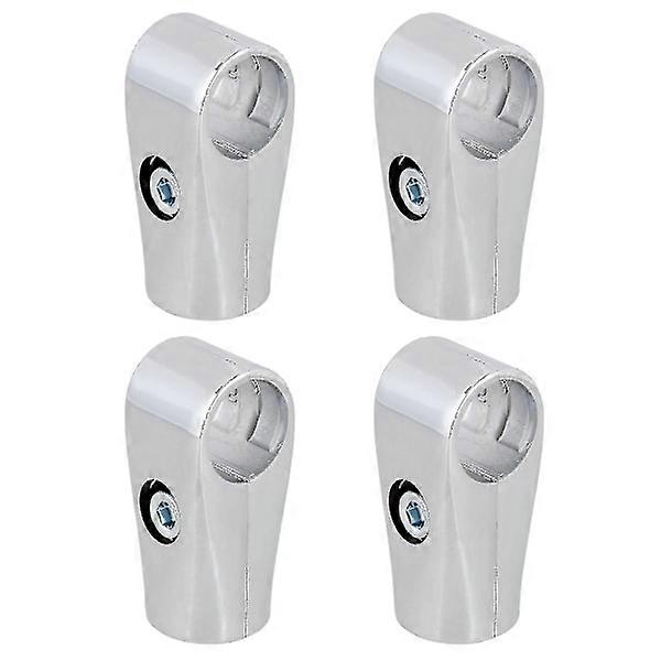 4 Pcs Metal Drying Rack Pipe Fittings Two-Way Connector 25mm Inner Diameter