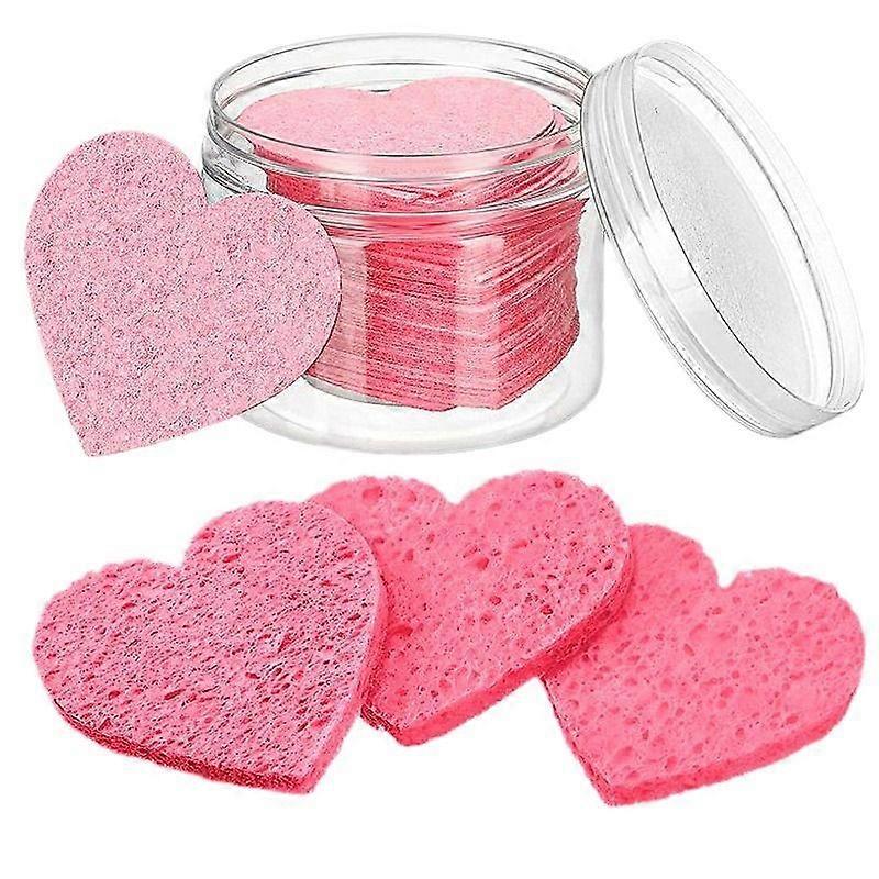 50-Count Facial Sponges Compressed, 100% Natural Cellulose Face Sponge Professional Cosmetic Spa Sponges for Face Cleansing, Exfoliating Mask, Makeup