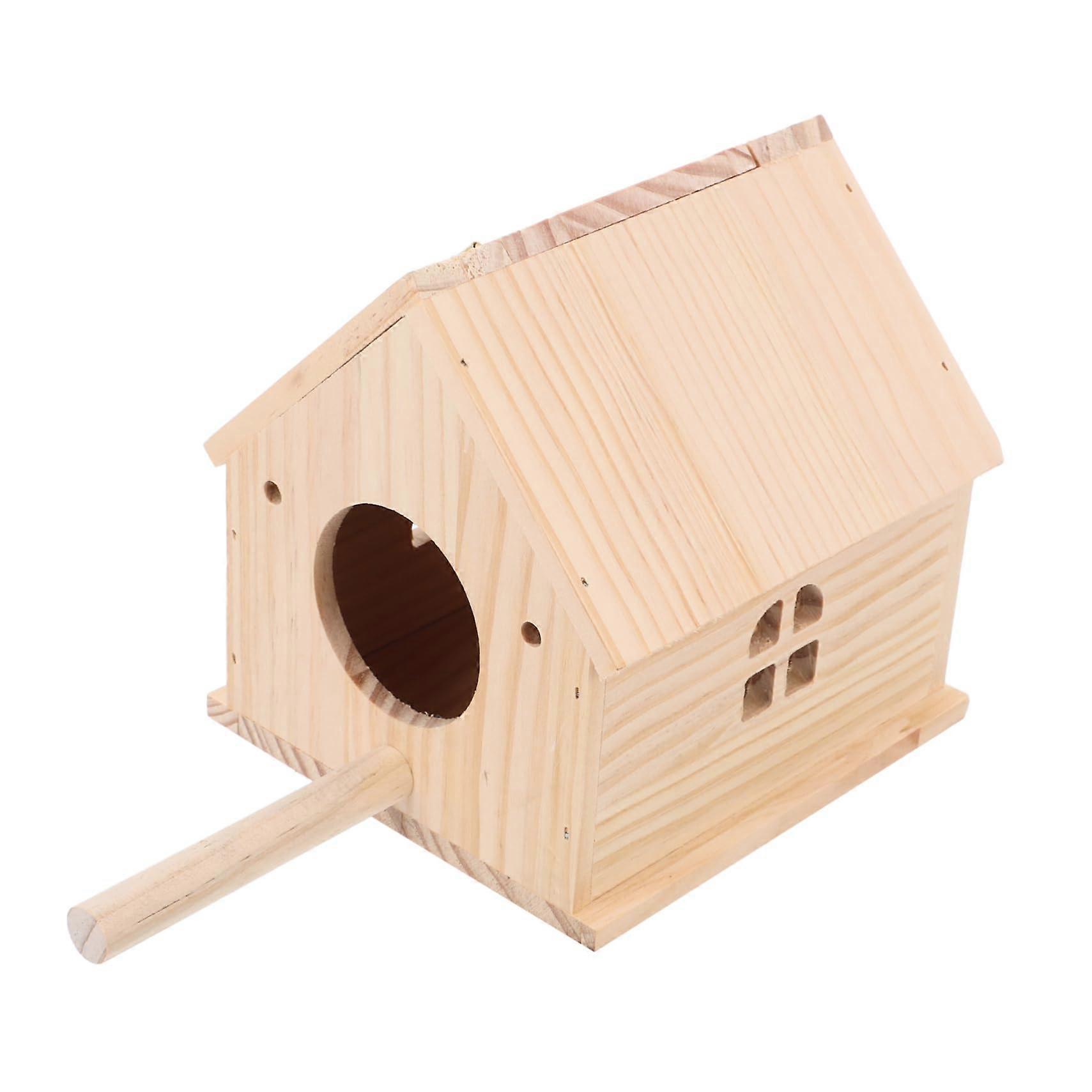 Parrot Nesting Box for Cockatiels - Durable Wooden Bird Nest House with Modern Design and Easy Access for Hatching