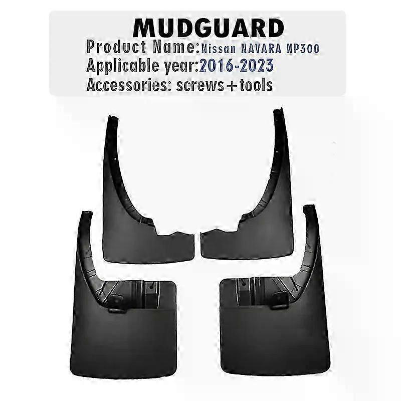 High Qualityfor Nissan Navara D23 Np300 2016-2023 Mudguard Mud Flap Guard Splash Mudguards Car Accessories Auto Styline 4pcs