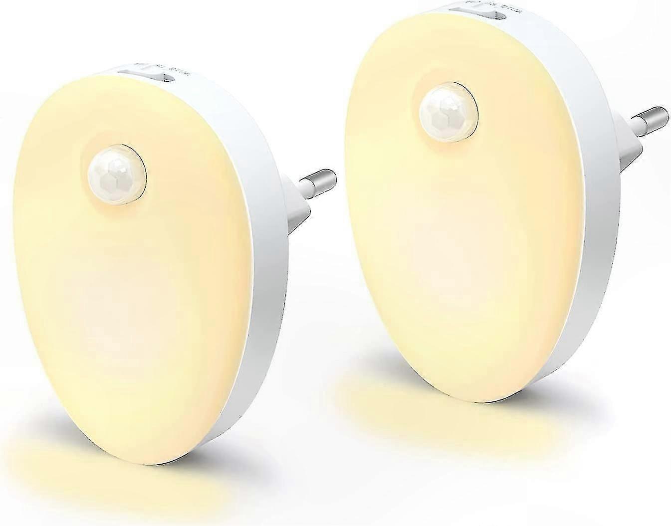 Motion Sensor Night Light Socket, 2-Pack LED Bright Light for Smart Gifting