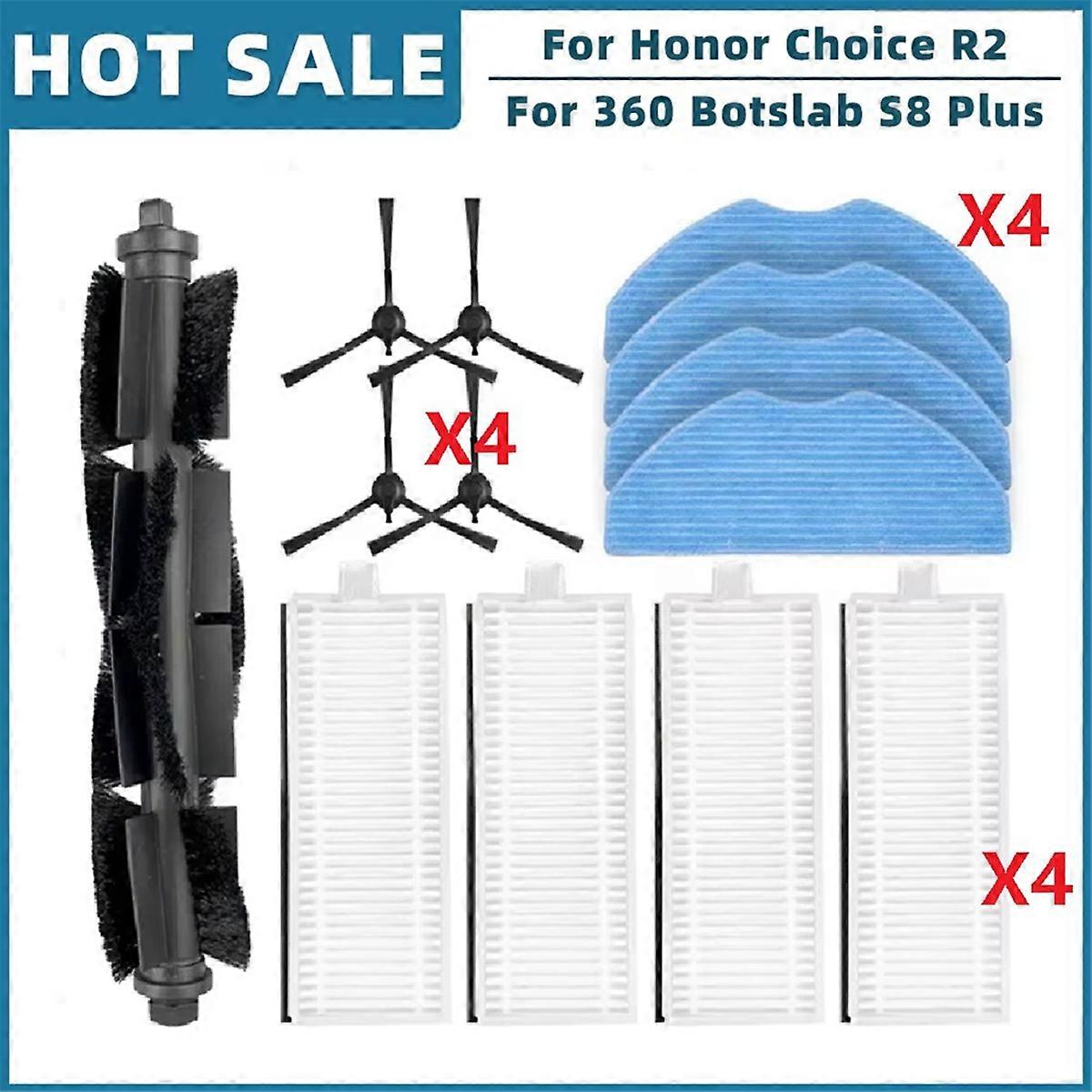 Compatible for 360 S8, Botslab S8 Plus, Choice R2, R2s Lite, R2 Plus Spare Part Accessories Filter Main Side Brush