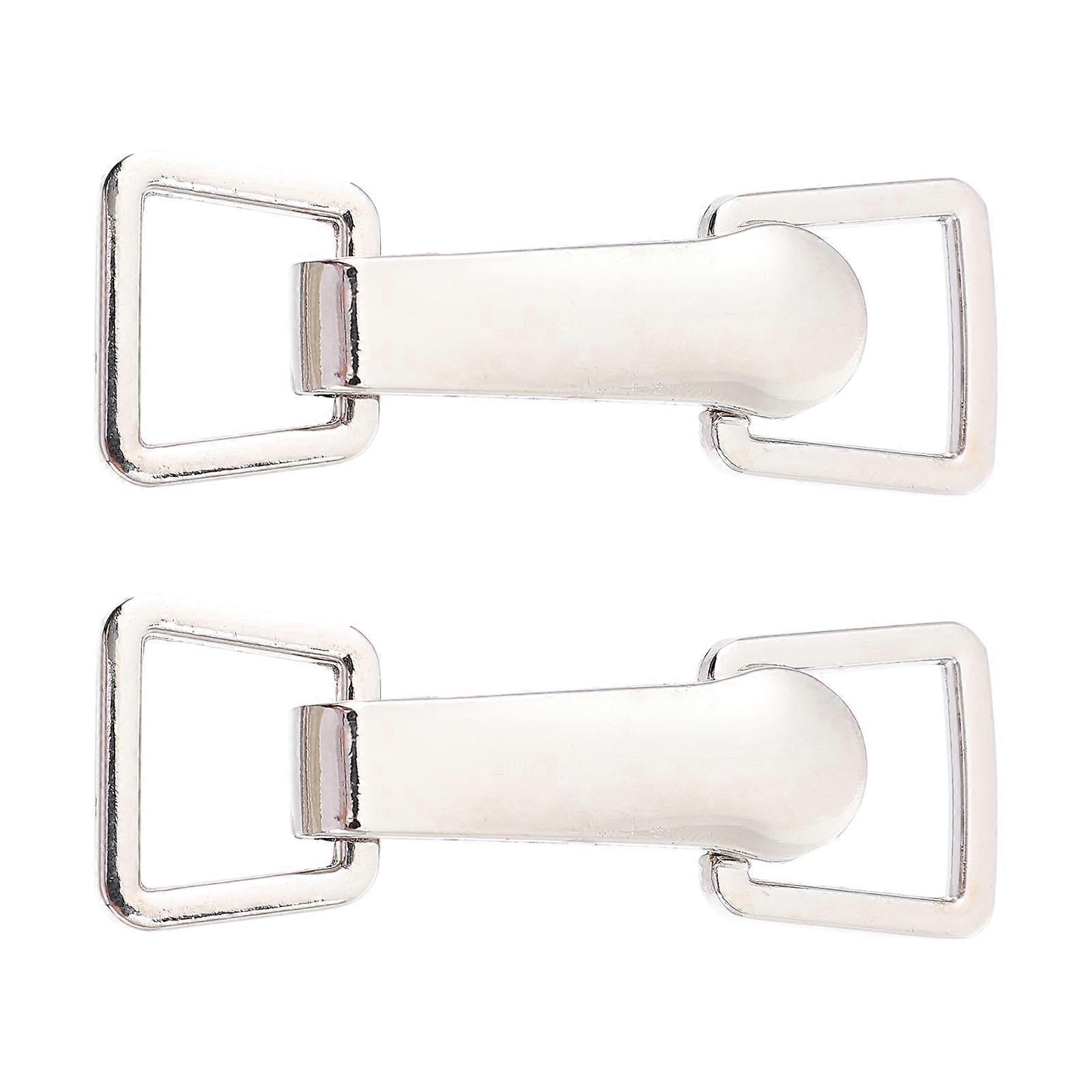 Decorative Zinc Alloy Waistband Closure Buckles For Home Sewing 7.3X2.4X0.9CM Round Simple 2 Pairs