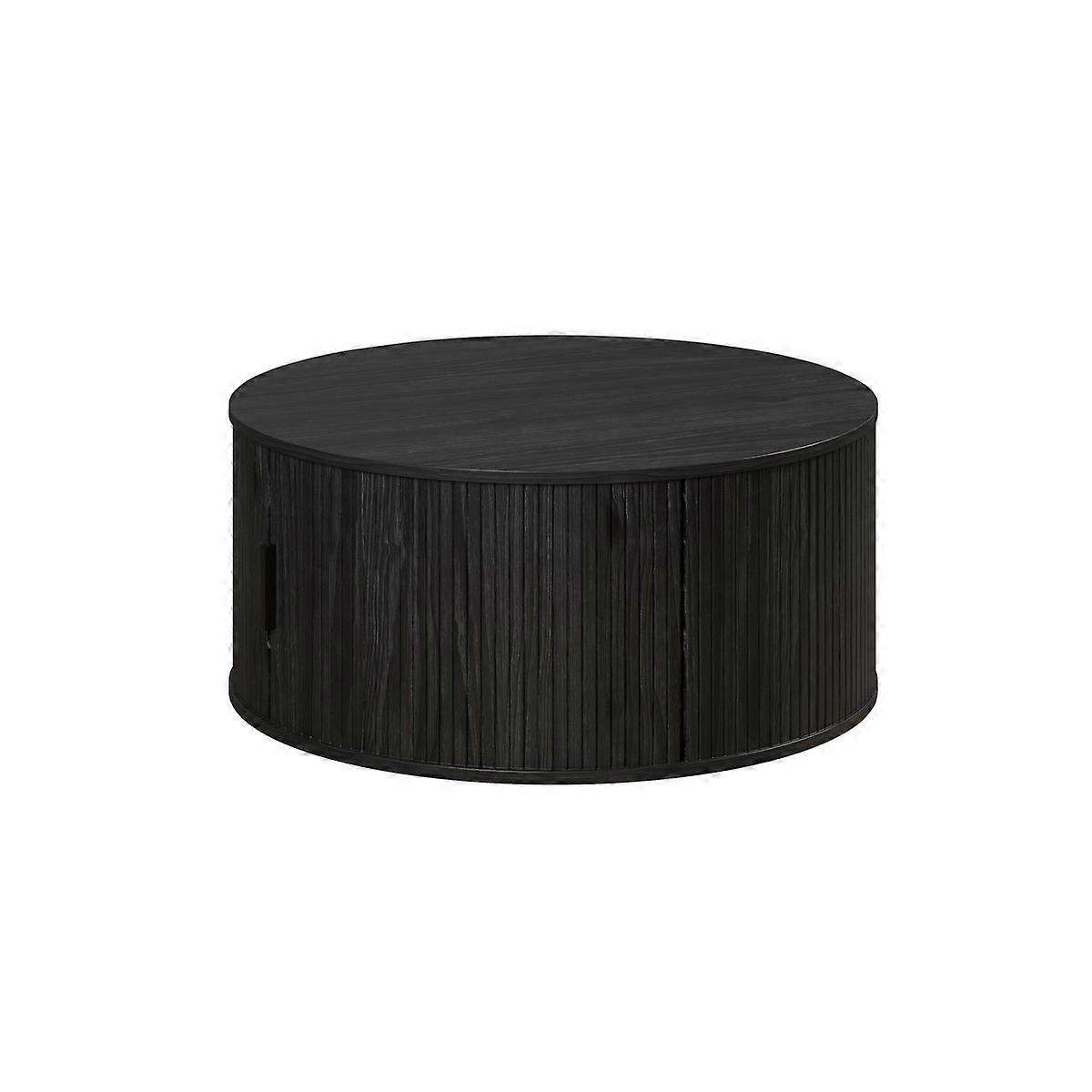 Table basse Ronin, noir, MDF, 80x36x80 cm