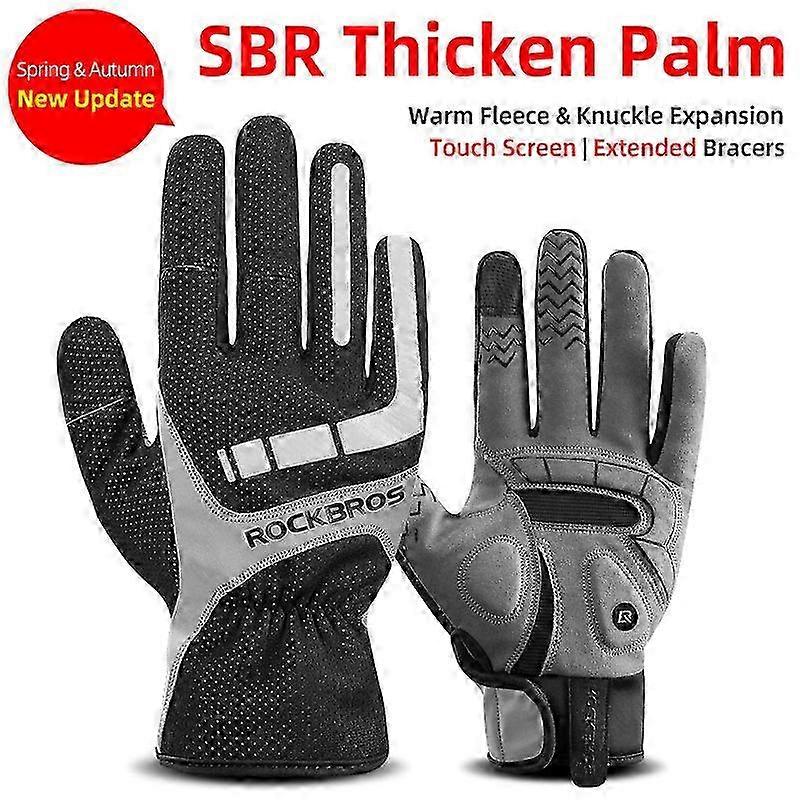2025 Windproof Cycling Gloves Touch Screen Riding Mtb Bike Bicycle Gloves Thermal Warm Motorcycle Wi