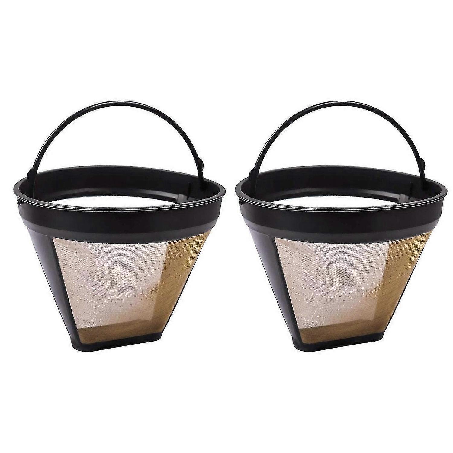 2 Pcs Reusable Cone Style Coffee Filter for Machines and