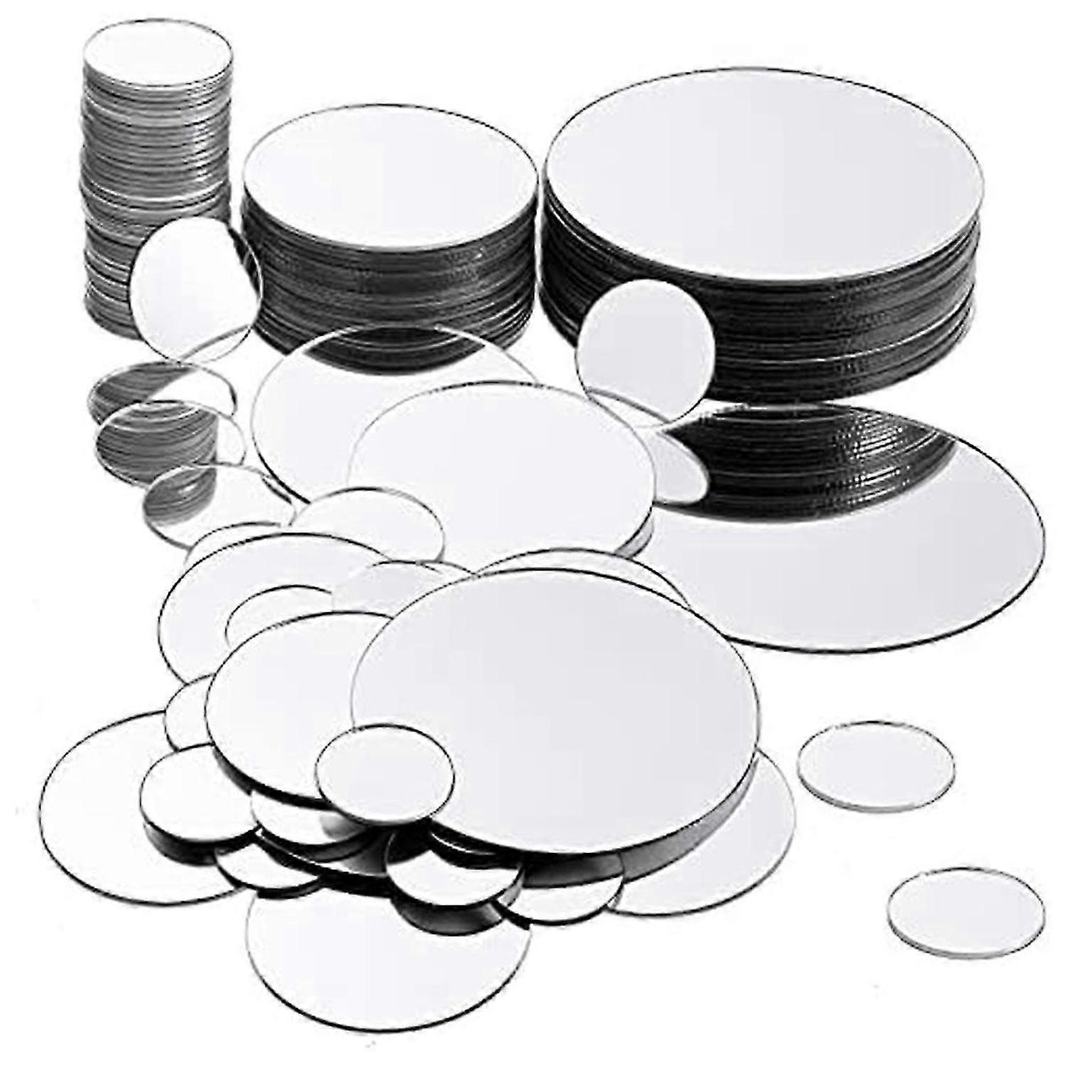 100 Pieces Mini Size Round Mirror Small Round Mirror Adhesive Mirror