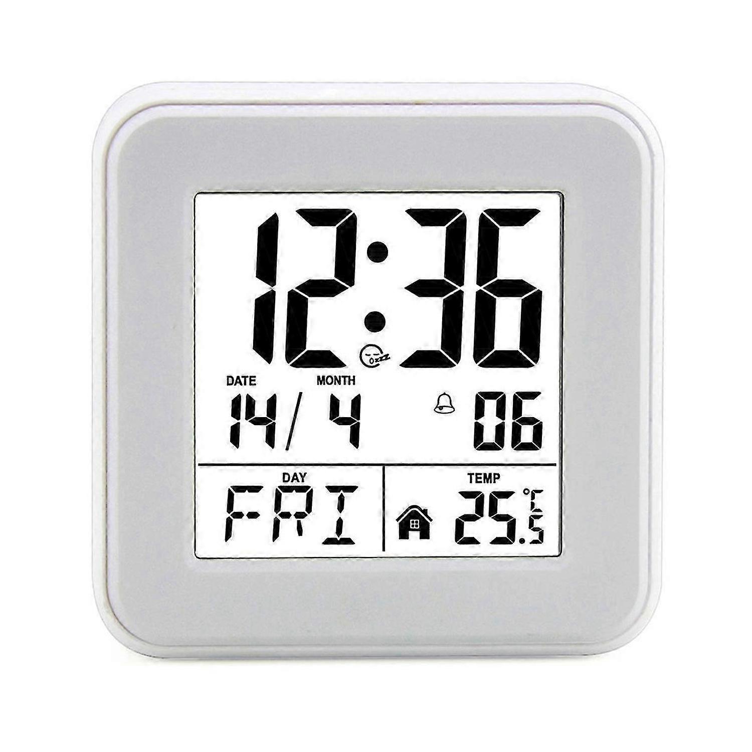 calendar alarm clock,bedside voice-activated clock white