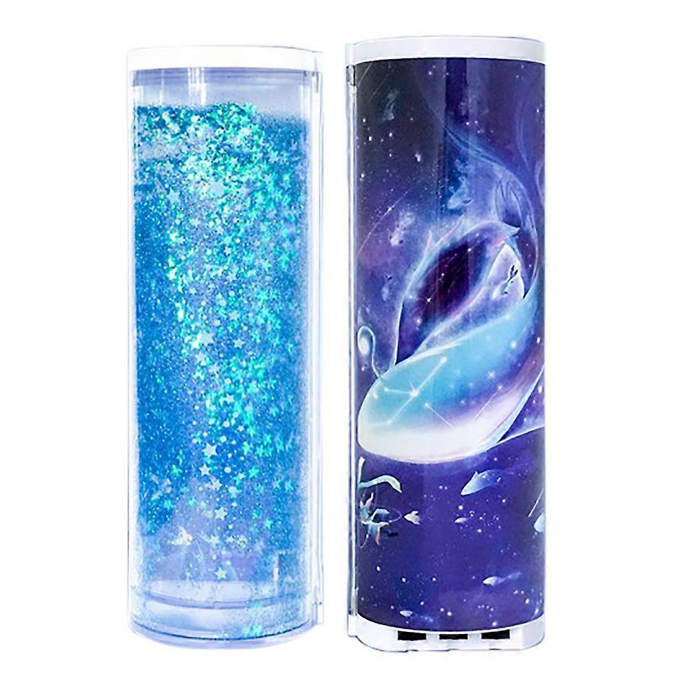 Mechanical Password Stationery Box with Calculator Mirror 21.8x6.7cm