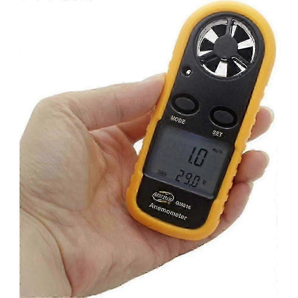 Digital Anemometer Anemometer With Backlit Lcd Display, Measures Air Velocity, Air Flow And Outdoor Air Temperature For Activitie