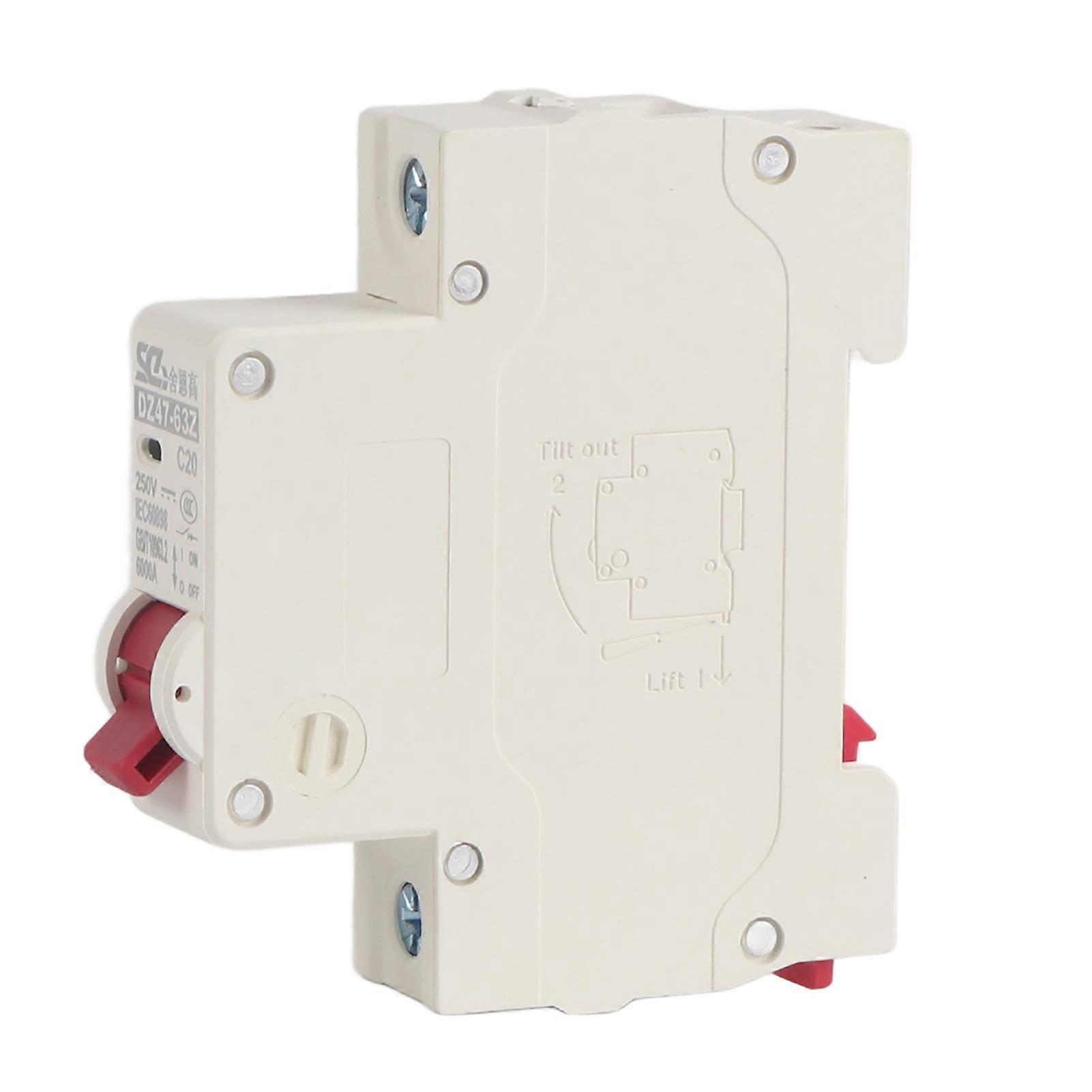 DZ47-63Z-1P 20A DC Miniature Circuit Breaker Air Leakage Protection