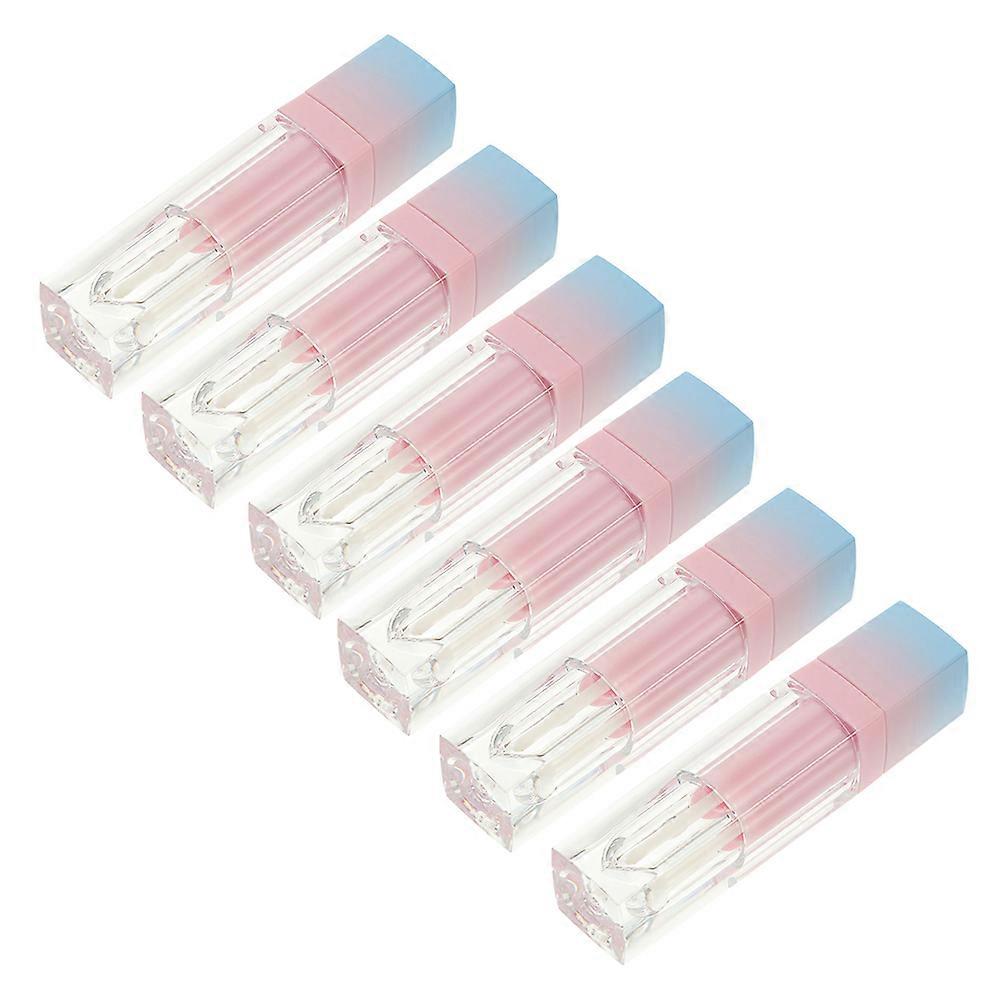 DIY Lip Gloss Tubes with Gradient Color for Storage 6Pcs Plastic Tubes