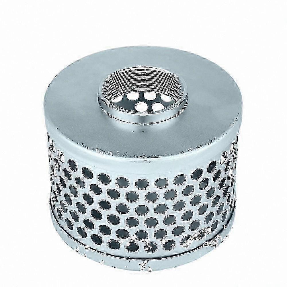 Stainless Steel Water Pump Inlet Filter with Round Hole Suction Strainer for Debris and Trash Removal NPT Thread Hose Connection