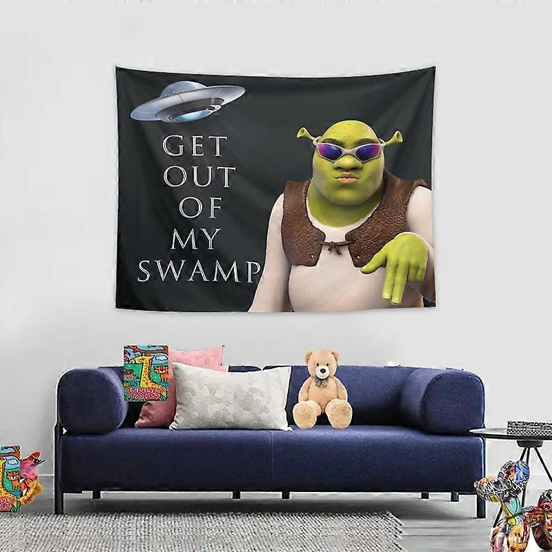 Funny cartoon bear tapestry shell Shrek background wall hanging cloth