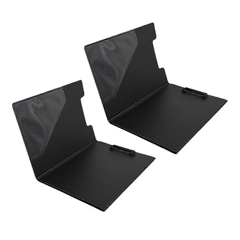 Writing Clipboards Clipboards for Holding Use 2Pcs Plastic A4 Black Office Boards