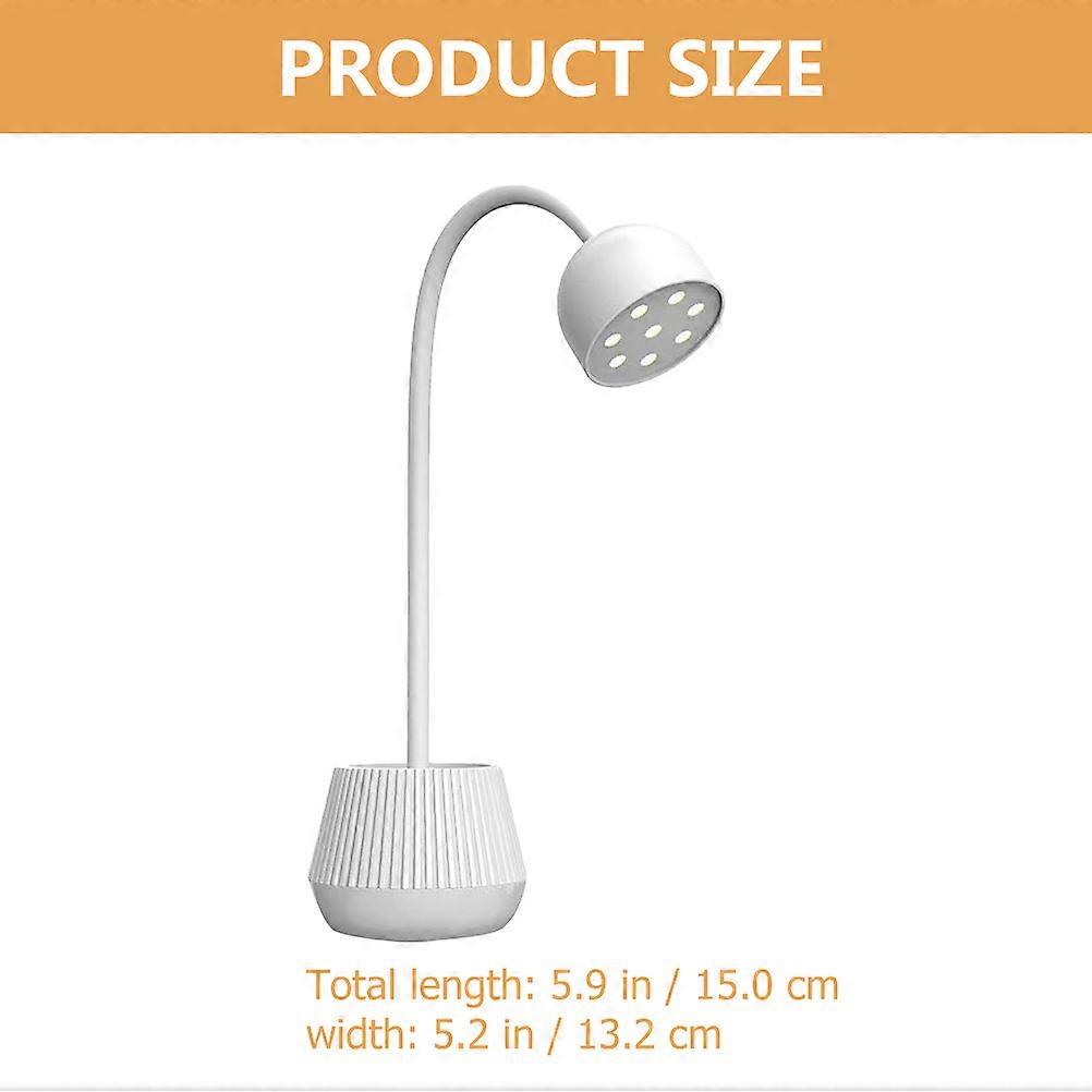 Nail Light for Desk Uv Nail Dryer for Home Use White Abs Material with Type-C Charging Port Nail Art 1Pcs