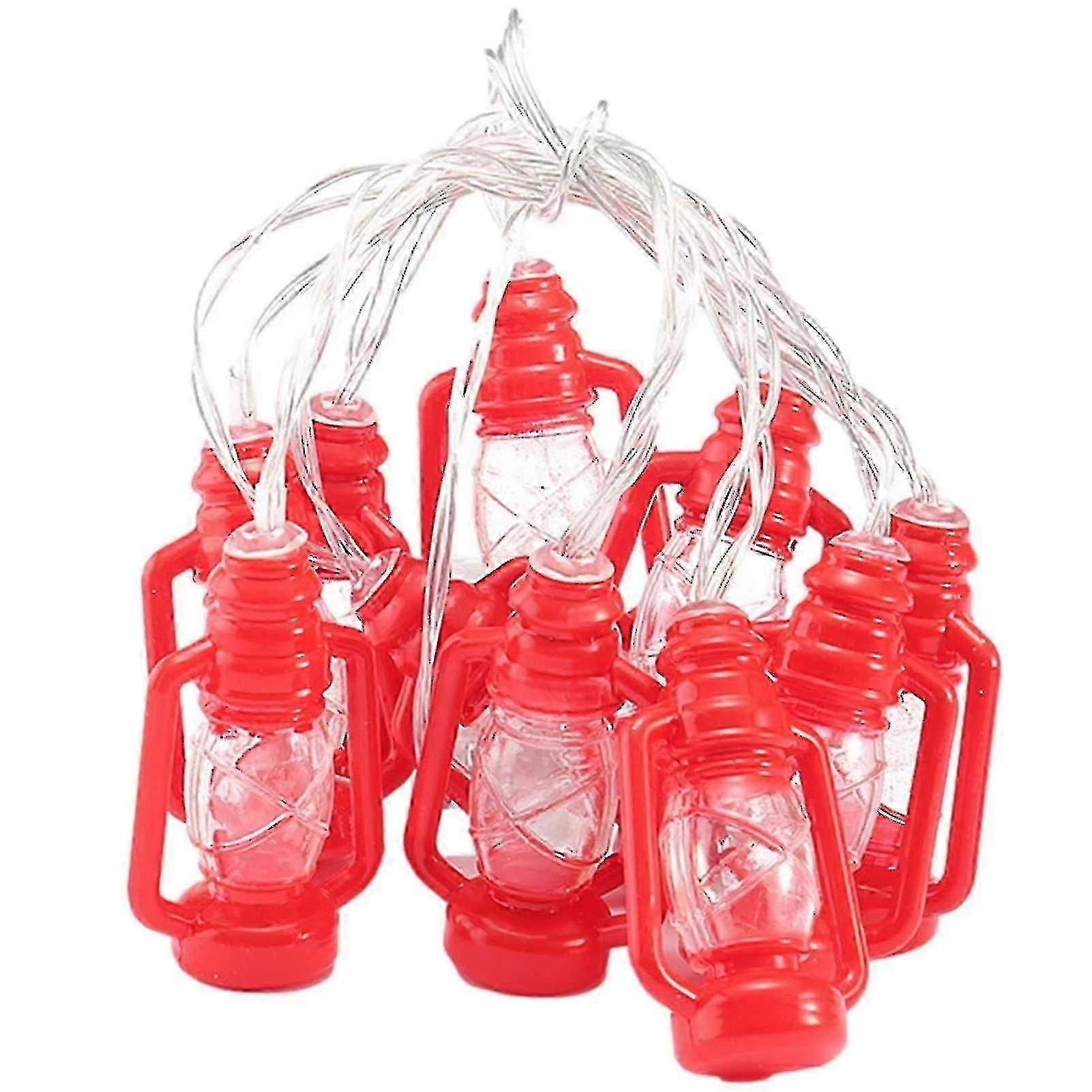 Red Kerosene String Lights Warm White Cold Light Energy Saving For Patio Garden Bedroom